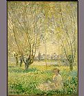 Claude Monet Woman under the Willows painting